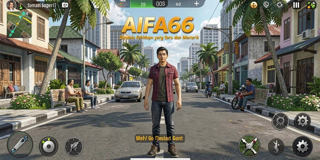 Tangkapan layar AIFA66 menampilkan pengalaman gameplay simulasi yang imersif.