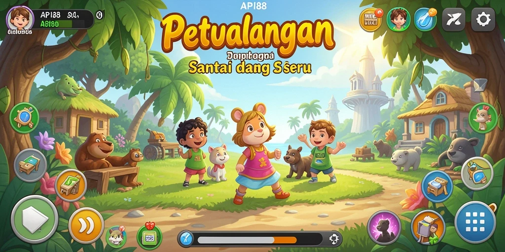 Screenshot API88 menampilkan gameplay menyenangkan dan penuh warna.