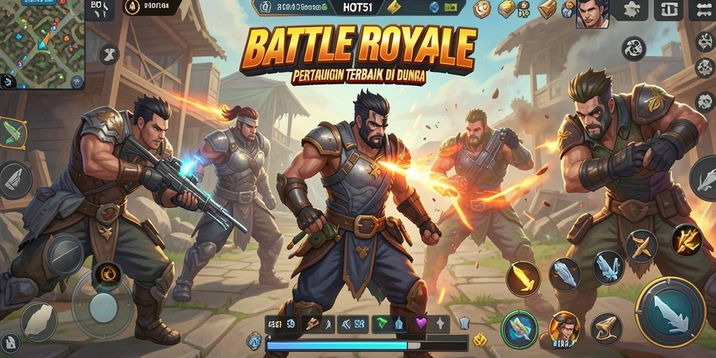 Gameplay seru dalam pertempuran Battle Royale.