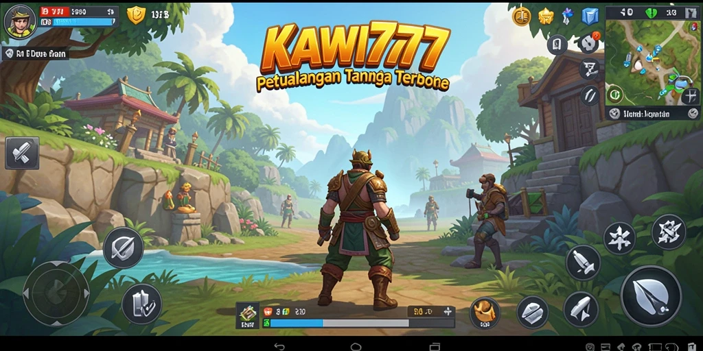 Tampilan gameplay KAWI777 di dunia Open World yang luas.