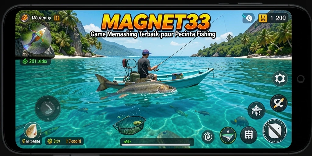 Screenshot MAGNET33 menampilkan aksi memancing yang seru dan grafis memukau.