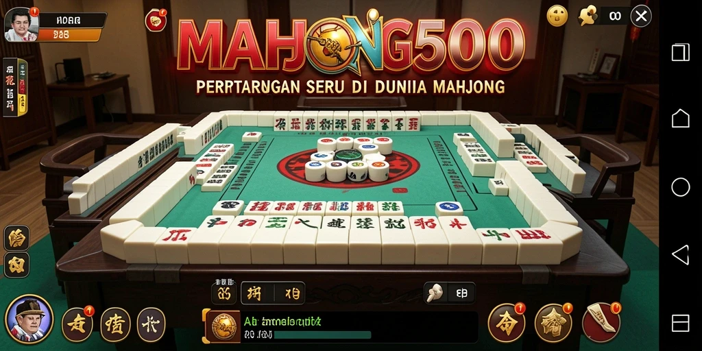 Gameplay seru di MAHJONG500 dengan pertarungan strategis yang menegangkan.