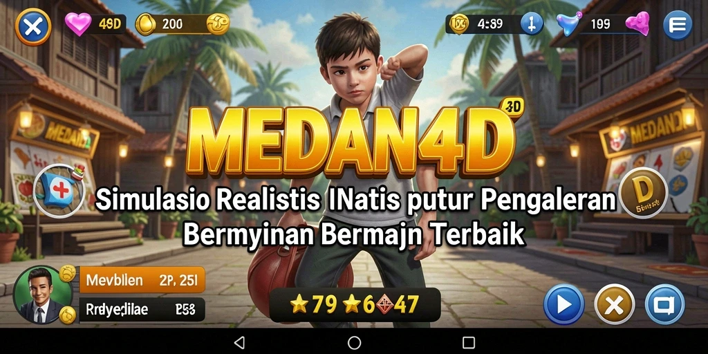Tampilan gameplay <strong>MEDAN4D</strong> dengan grafis realistis dan interaksi sosial yang menarik.