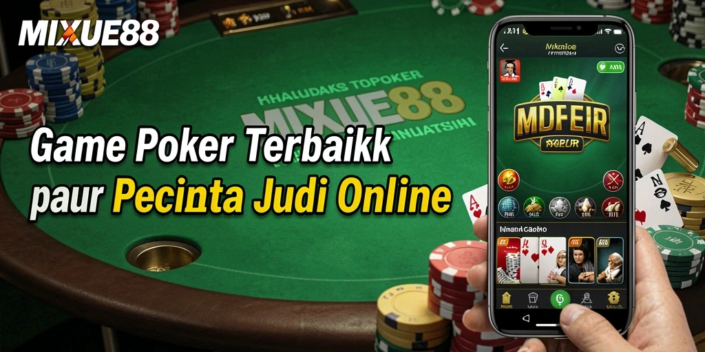 Tampilan menarik dari gameplay Poker di MIXUE88.
