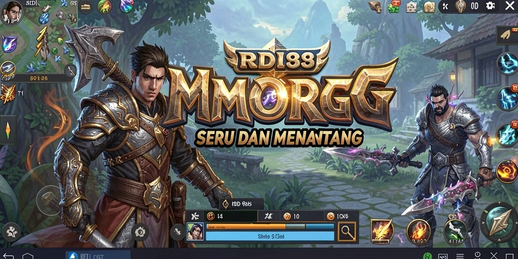 Screenshot menarik dari gameplay RDI88 yang menampilkan aksi pertempuran MMORPG.