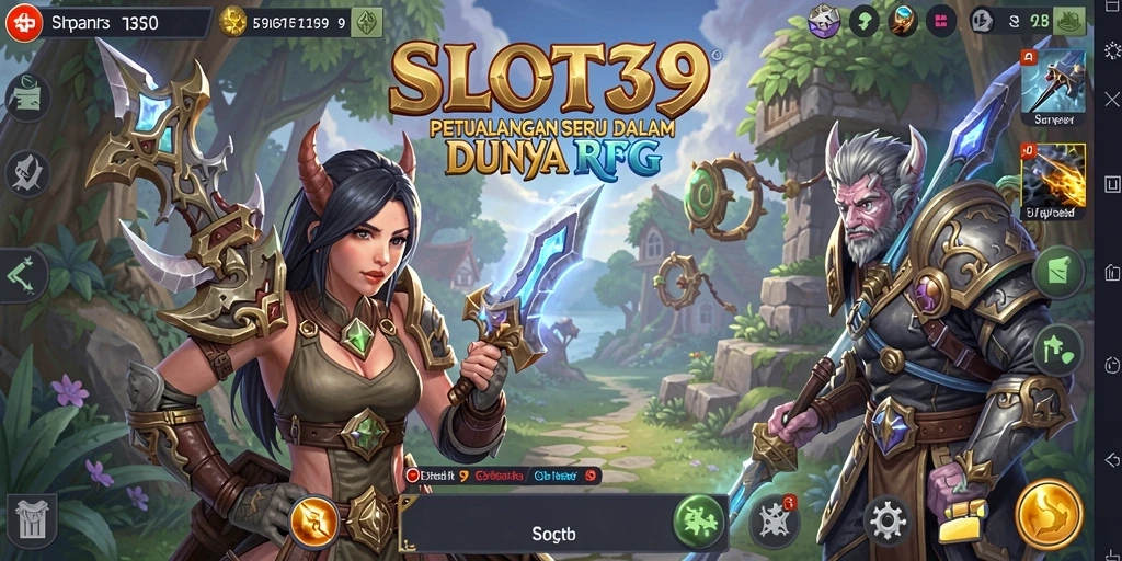 Screenshot utama menunjukkan aksi mendebarkan dalam game RPG.