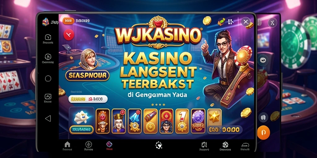 Tampilan gameplay Live Casino yang mendebarkan di WJKASINO.